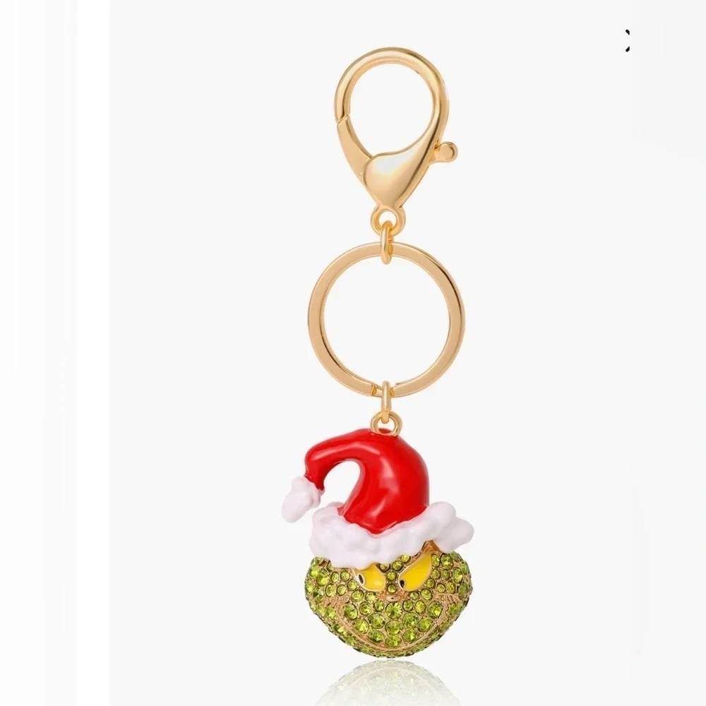 NWT Dr. Seuss The Grinch Crystal Key/Bag Charm